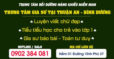 Trung tâm Gia sư tại Thuận An - Bình Dương